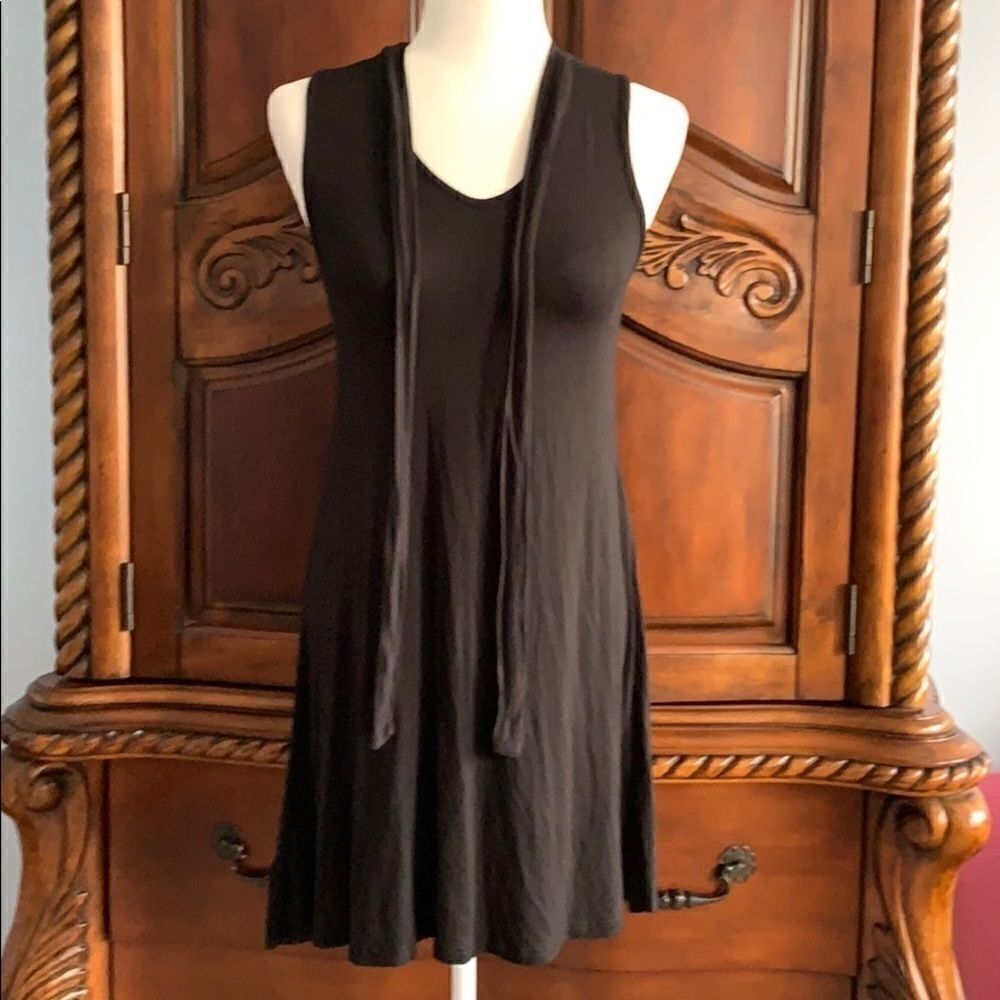 TMG Black knit shift dress - size S